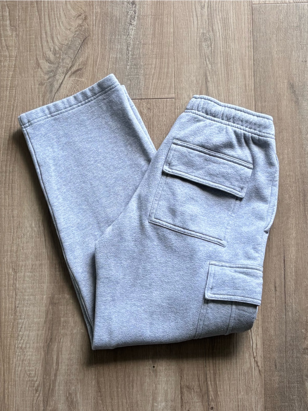 TNA Mega Cargo Cozy Sweatpant 27.5” in Heather Chrome